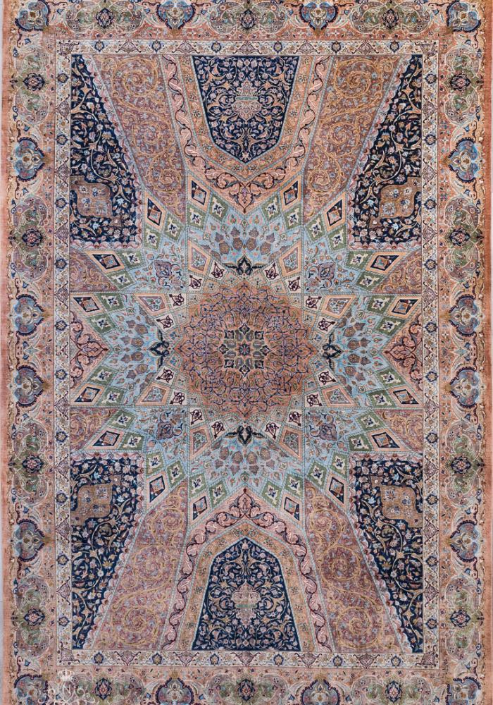 Qom gonbad Persian Carpet Rug N1Carpet Canada Montreal Tapis Persan